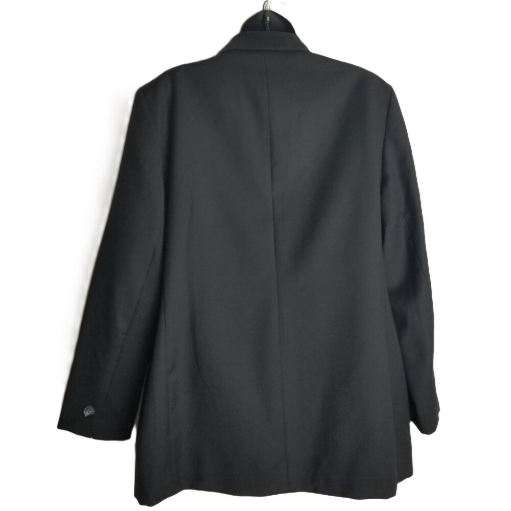 Harve Benard Wool Blazer 16W Black Vintage Tailored Office Classic Structured - Picture 2 of 8